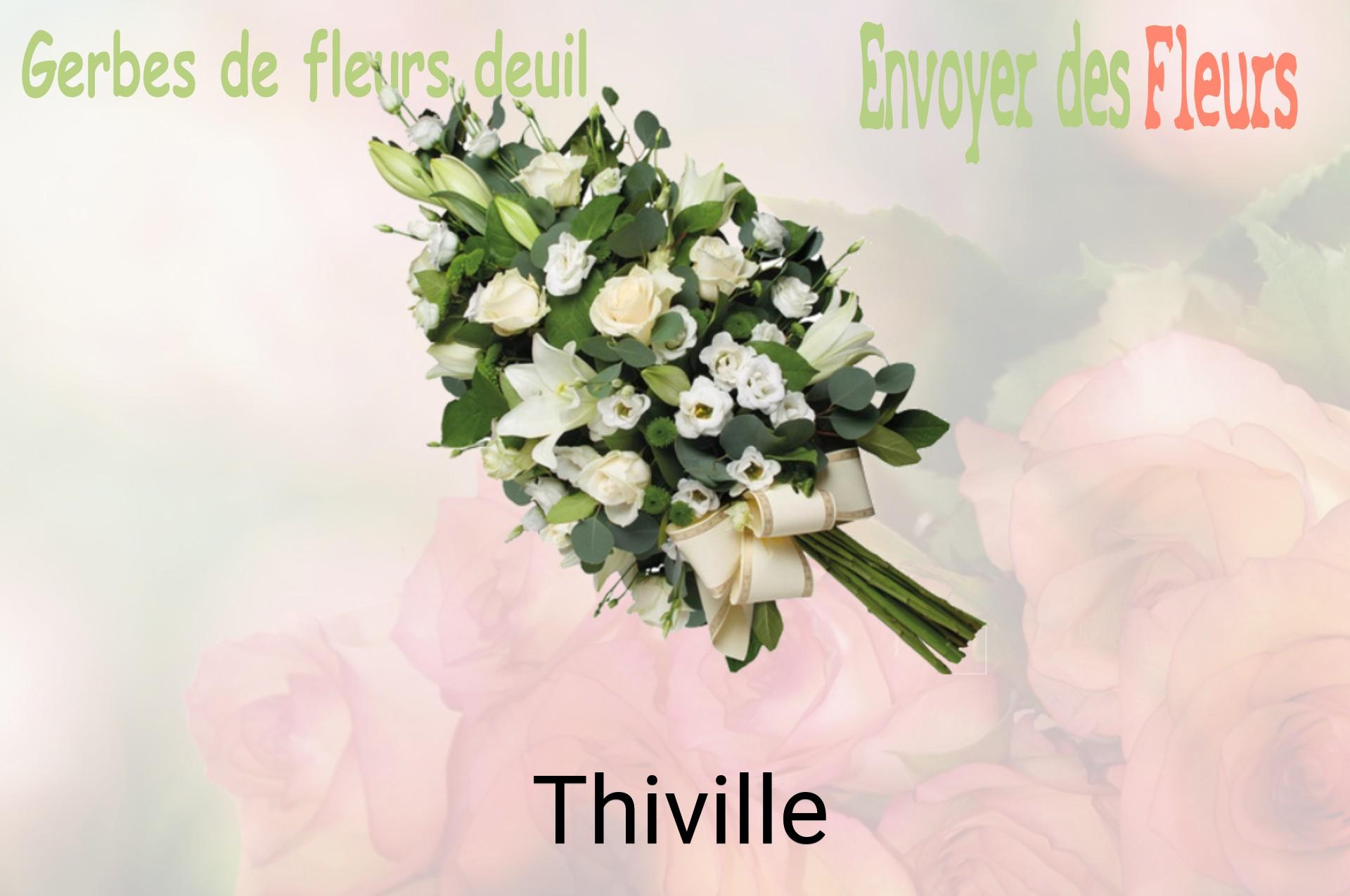 Gerbe de fleurs de deuil livrée à Thiville
